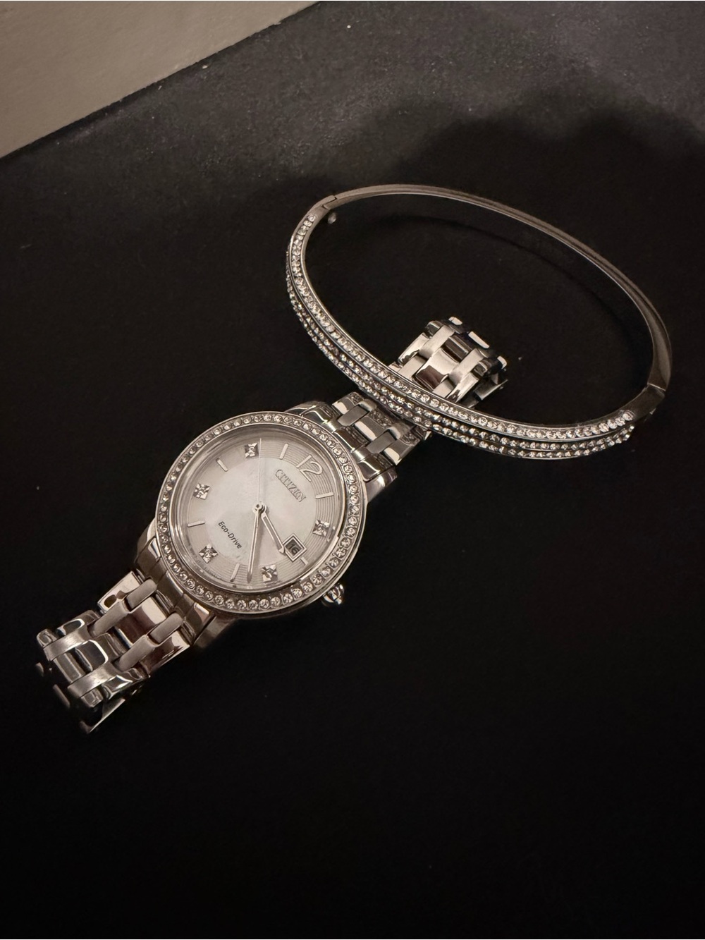 Citizen Accent Women's Watch with Matching Bangle